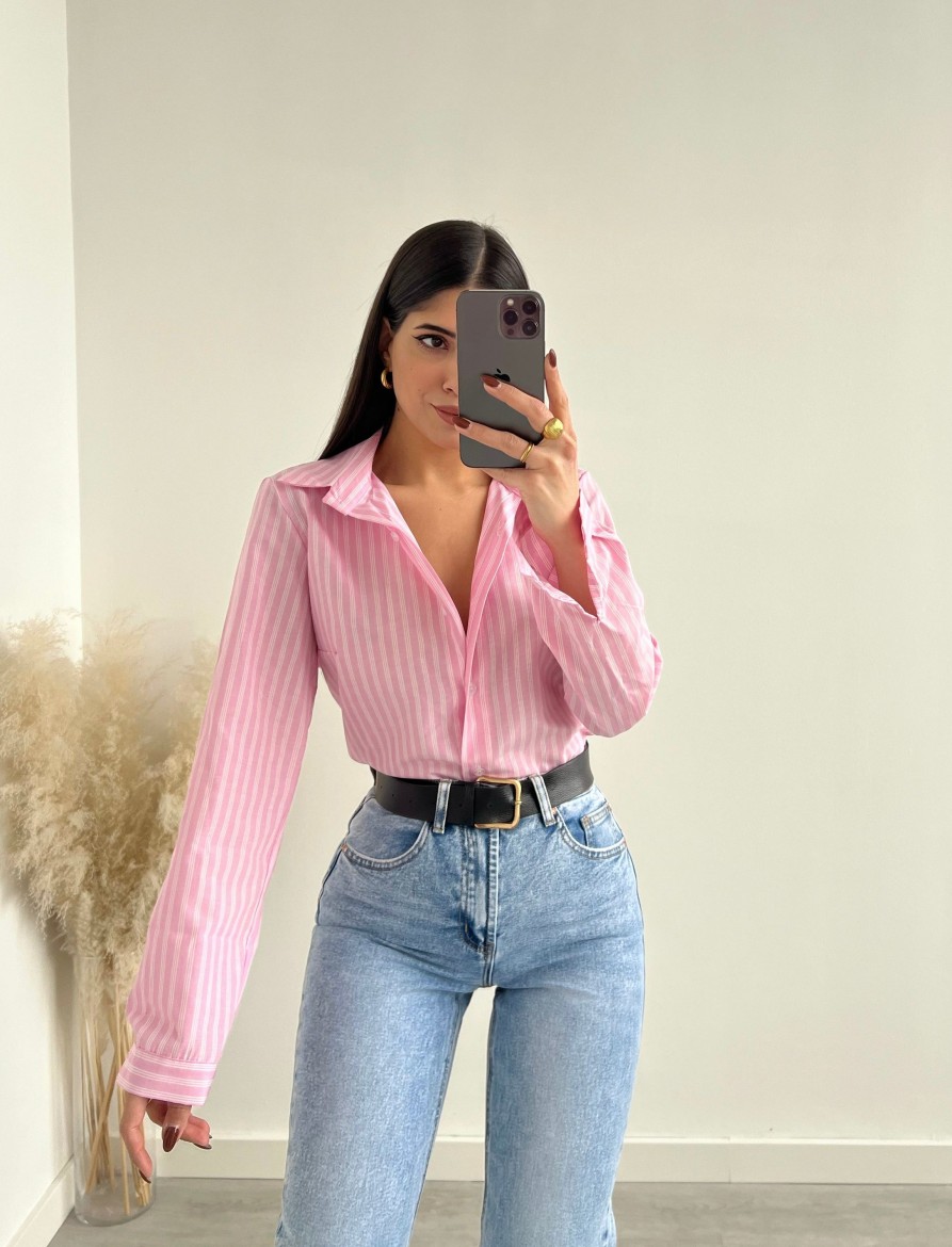 Vestiario Musthave33 | Camicia Bacchettata Rosa