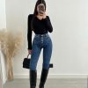 Vestiario Musthave33 | Jeans Skinny Blu Con Bottoni