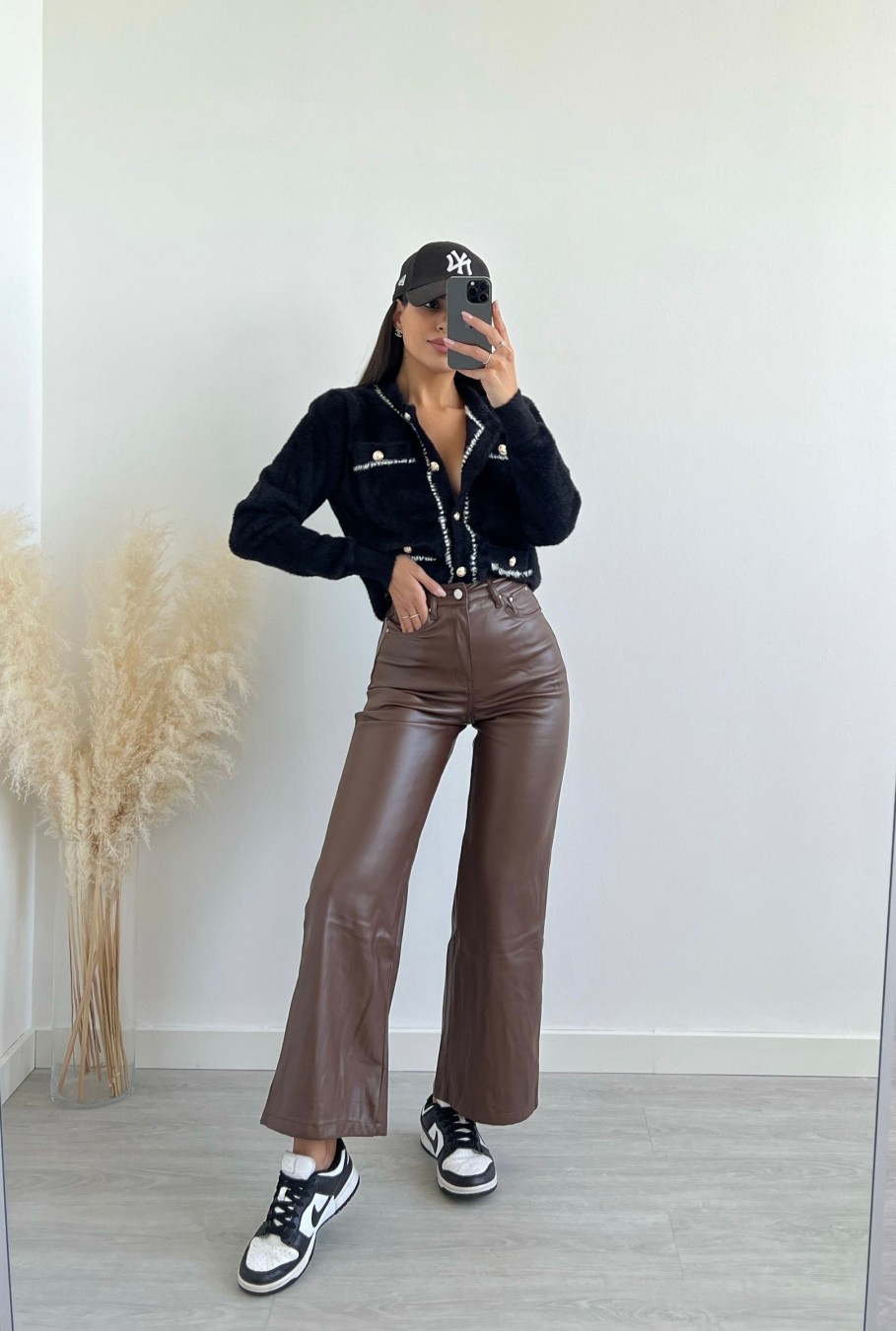 Vestiario Musthave33 | Pantalone Musthave Ecopelle Marrone W1853