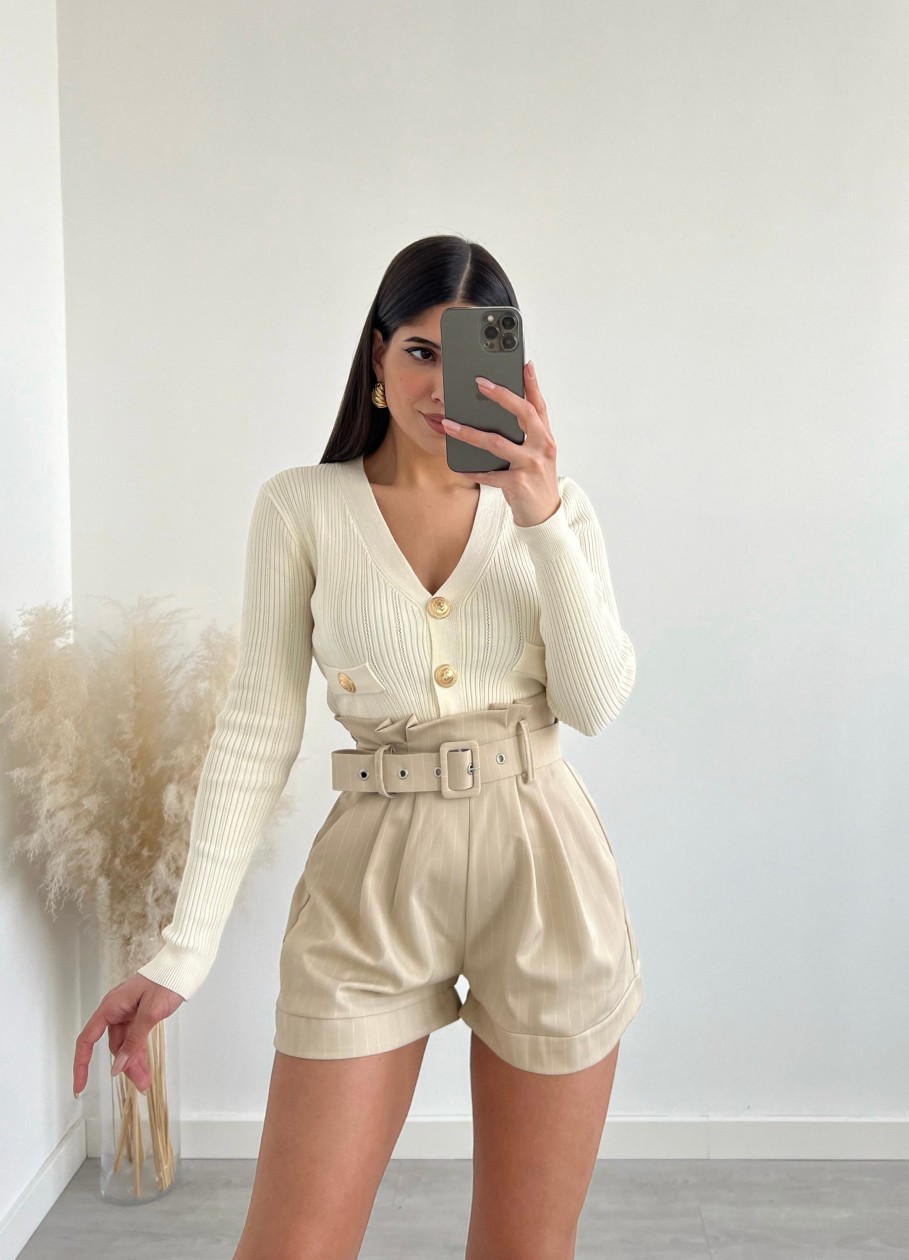 Vestiario Musthave33 | Shorts Bacchettato Beige